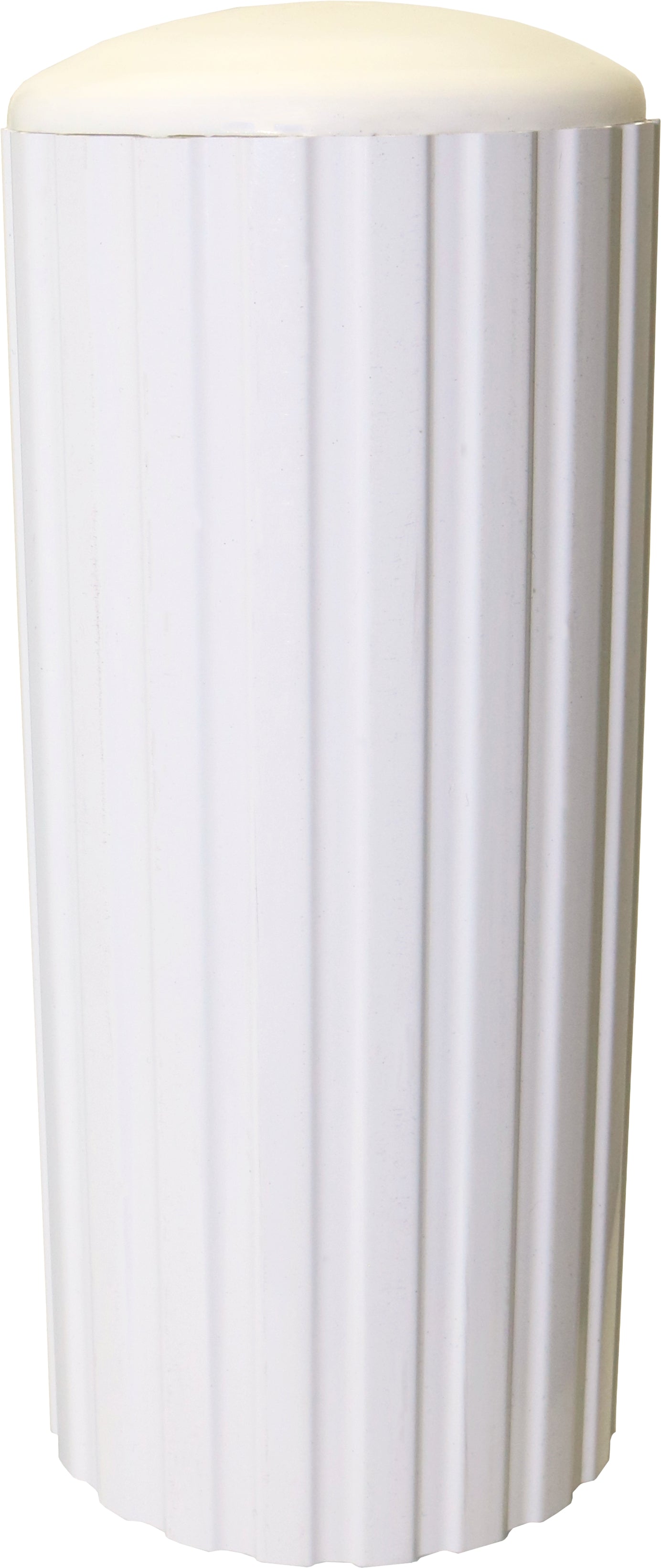 POLE089X5.0WH, 89MMX5M AL FL POLE WHITE - C/W CAP