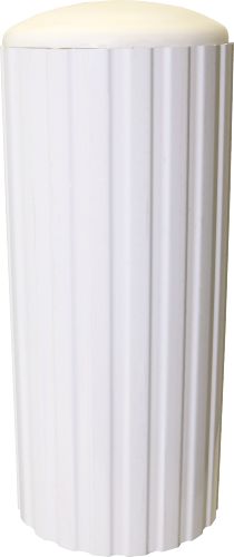 POLE114X5.87WH, 114MMX5.87M AL POLE WHITE - C/W CAP      